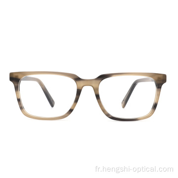 Square Full Rim Vintage Fancy Elegy Unisexe Metal Acétate Spectacle Frames Formes de lunettes